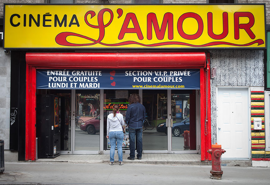 Le Cinéma L'amour in Montreal by Marili Clark Photographer.