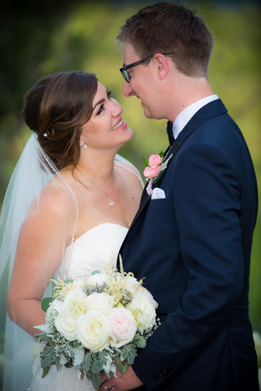 Photo of bride and groom by Marili Clark Photographer.